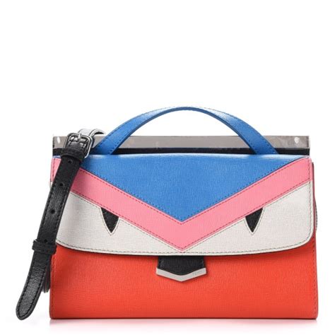 FENDI Vitello Elite Demi Jour Shoulder Bag Multicolor 1475233 